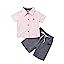 Toddler Baby Boy Flamingo Short Sleeve Button Down Shirt & Casual Shorts Set Summer Outfits 1-6 Y... | Amazon (US)