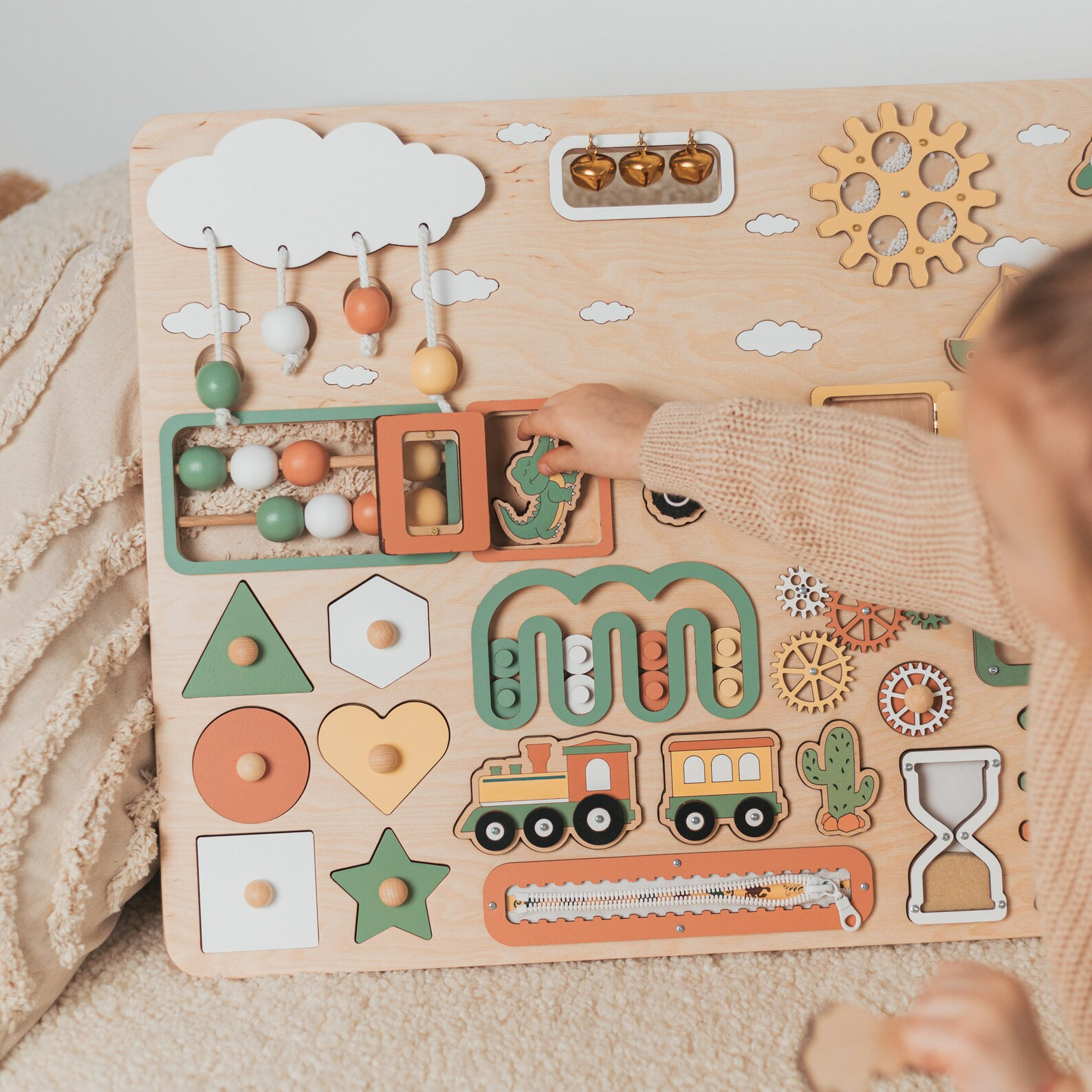 Large Toddler Busy Board Baby 1 2 3 Year Old Montessori Activity Board Toddlers Christmas Gift Fo... | Etsy (US)