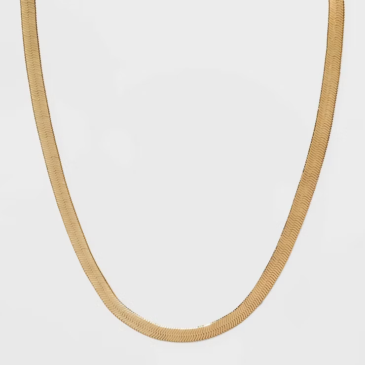 Herringbone Chain Necklace - A New Day™ Gold | Target