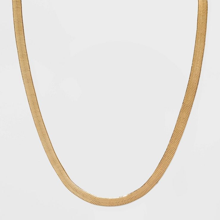 Herringbone Chain Necklace - A New Day™ Gold | Target