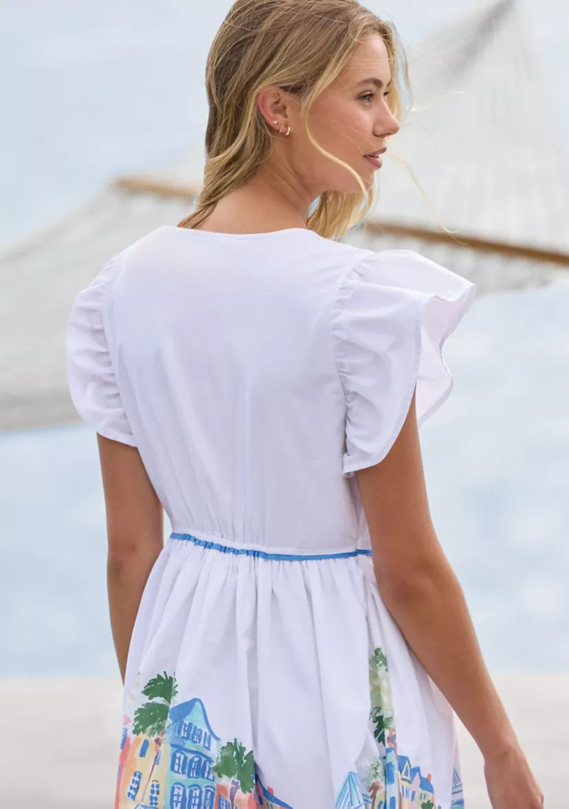 Sewing Down South x Crown & Ivy™ Laurel Flutter Sleeve Midi Dress with Button Front | Belk
