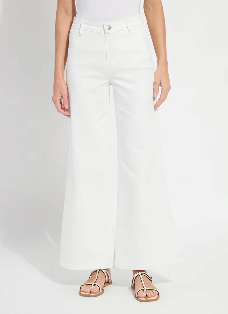 Iris Wide Leg Everyday Denim - Ecru White (30.5" Inseam) | Lysse NY