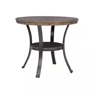Reviews for Powell Company Terran Pewter Wood 42 in., 4-Leg Counter Height Dining Table Seats-4 |... | The Home Depot