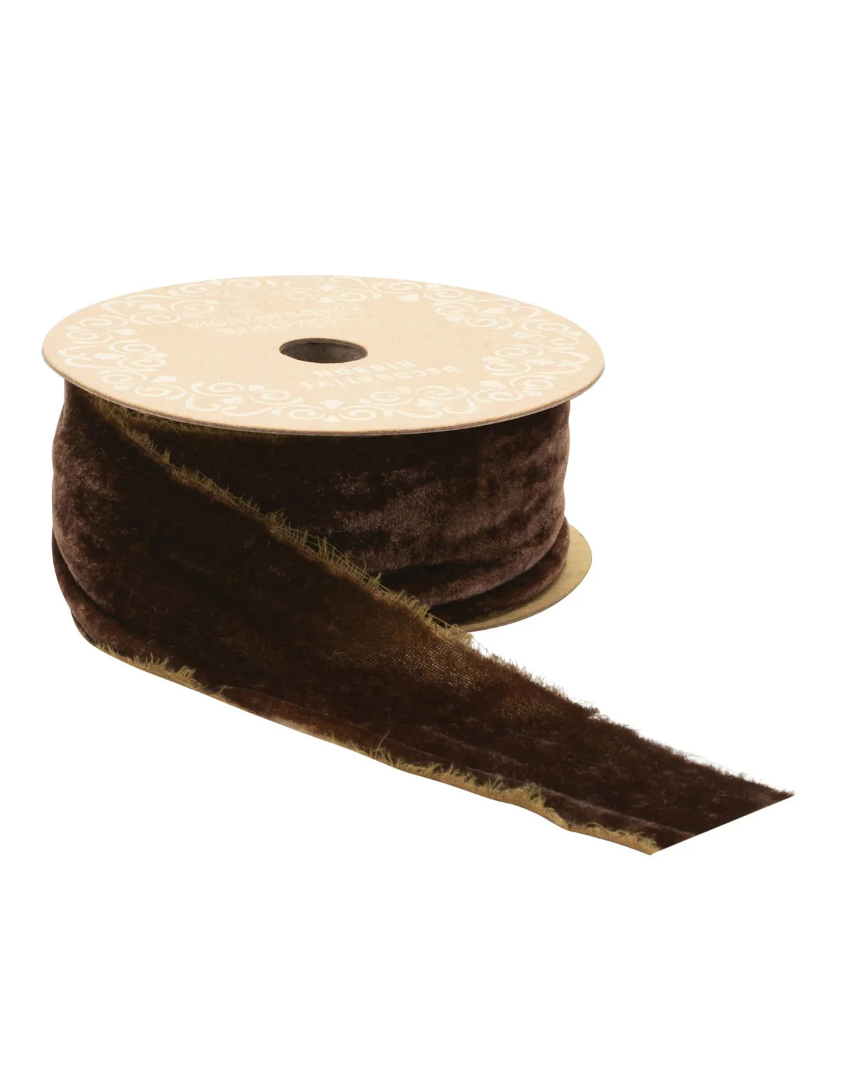 Brown Raw Edge Velvet Ribbon | Gatehouse No.1