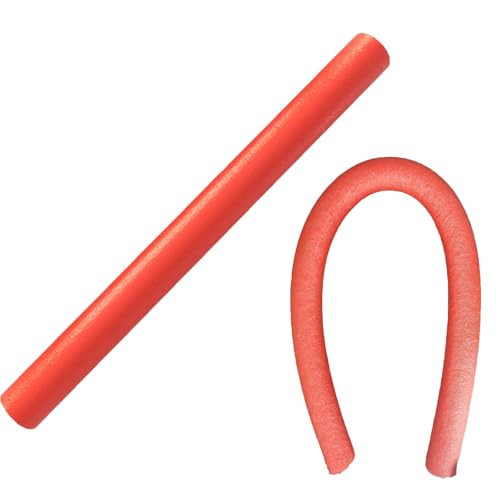 2PCS Floating Pool Noodles Foam Tube,Swim Noodles Foam,61 Inches Hollow Foam Pool Swim Noodles,Super Thick Noodles for Floating in The Swimming Pool Accessories for Kids Adults (Red) | Amazon (US)