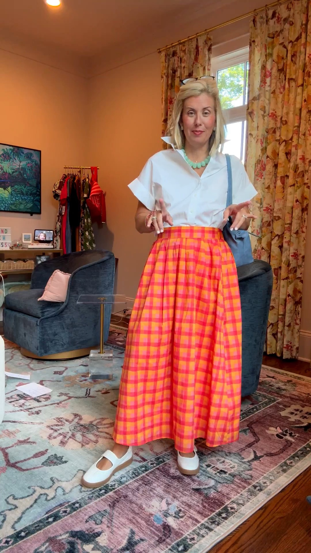 Styling a teacher look with this skirt on major sale!! Cute, classy and comfortable!! 
Top - xs
Skirt - small
Shoes - 7.5 (sized 1/2 down)

Codes -
Allie + Bess - Catherine20

#LTKSaleAlert #LTKPetite #LTKSeasonal

#LTKdayinmylife #LTKgrwm #LTKootd