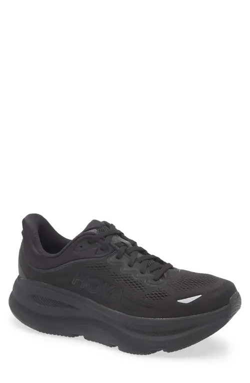 HOKA Bondi 9 Running Shoe in Black /Black at Nordstrom, Size 7.5 | Nordstrom