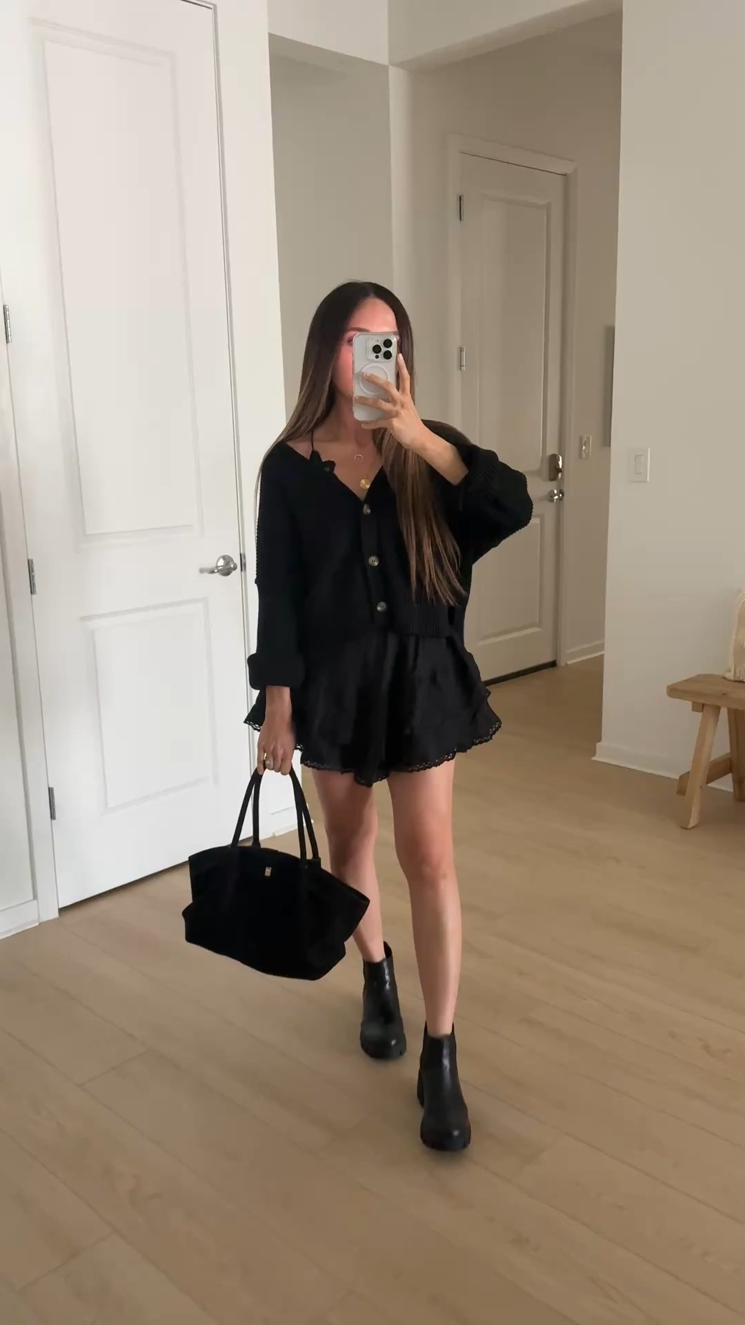 Fall outfit, casual outfit, date night outfit, brunch outfit, cardigan outfit, chelsea boots outfit, all black outfit, suede tote, lace skirt, skort, fall boots, fall cardigan, fall sweater, lace bralette, amazon fashion, fall fashion trends, fall trends

// neutrallynicole, @neutrallynicole, neutrallynicole.com, Neutrally Nicole

#LTKFindsUnder100 #LTKItBag #LTKFindsUnder50 #LTKShoeCrush #LTKSeasonal #LTKSaleAlert #LTKStyleTip #LTKPetite