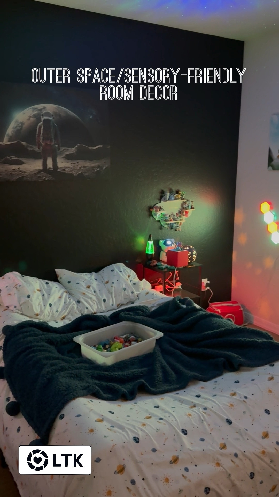 Creating a cozy and safe space for my guy 🫶🏼 
•
#sensoryfriendly #home #kids #kidsdecor #roomdecor #decor #astronaut #outerspace #autism

#LTKHome #LTKFamily #LTKKids