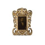 K&K Interiors 15727A-3 10.5 Inch Antique Gold Ornate Photo Frame | Amazon (US)