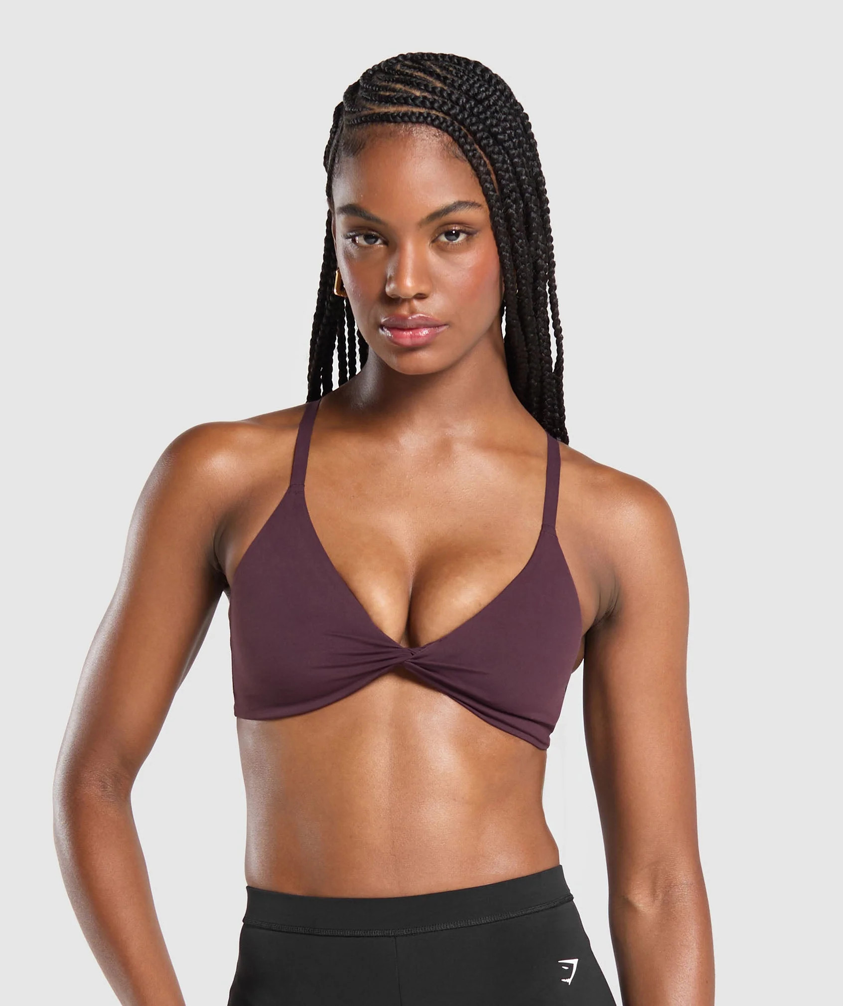 Gymshark Twist Front Bralette - Depth Purple | Gymshark AU