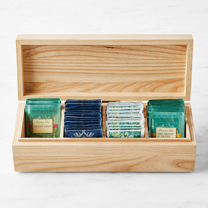 Hold Everything FSC® Stackable Tea Box, Ashwood | Williams-Sonoma