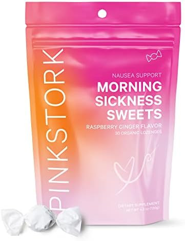 Pink Stork Morning Sickness Sweets: Ginger Raspberry Morning Sickness Candy for Pregnancy, Nausea... | Amazon (US)