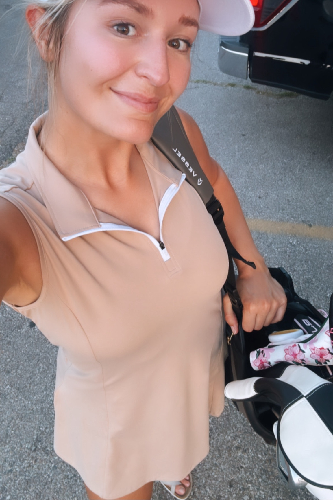 Loving this neutral golf dress from Amazon! Comes with shorts underneath too. Wearing a large - would recommend sizing up for length! 

#LTKFitness #LTKActive #LTKSummerSales