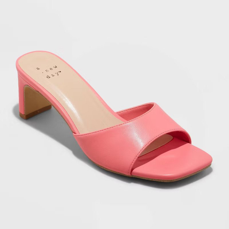 Women's Lindie Heels - A New Day™ Pink 8 | Target