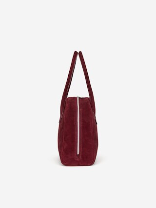 Bowlingtasche aus Veloursleder – Dunkelrot – ARKET DE | Arket EU