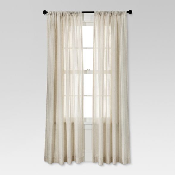 Leno Weave Sheer Curtain Panel Ivory (54"X84") - Threshold™ | Target