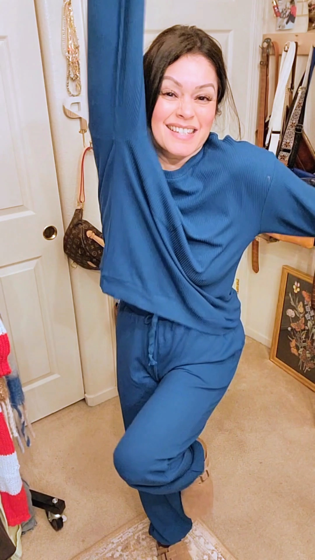 I’m wearing a size small in the set & a large in the sweatshirt.
#loungewear
#sets
#LTKOver40

#LTKSaleAlert #LTKHome #LTKStyleTip