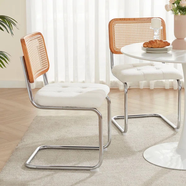 Kubiak Boucle Upholstered Side Dining Chairs | Wayfair North America