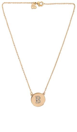 Frasier Sterling Initial Coin Necklace in Metallic Gold. Size B, D, E, G, H, J, K, N, R. | Revolve Clothing (Global)
