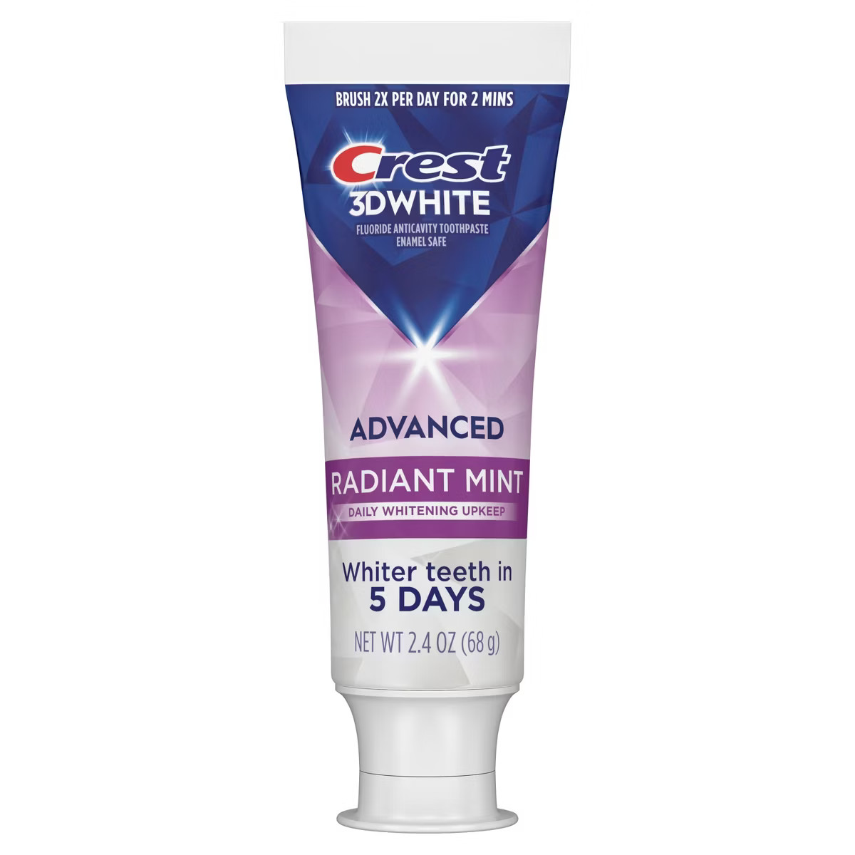 Crest 3D White Advanced Teeth Whitening Toothpaste, Radiant Mint - Trial Size - 2.4oz | Target