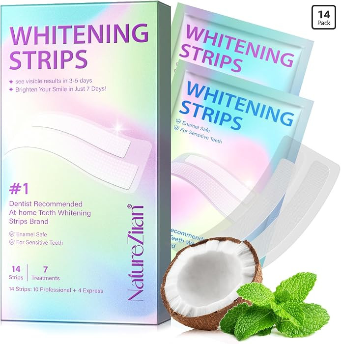 Teeth Whitening Strips,7-Day whitening Strips,Sensitive Teeth Whitener,Enamel Safe for Whiter Tee... | Amazon (US)