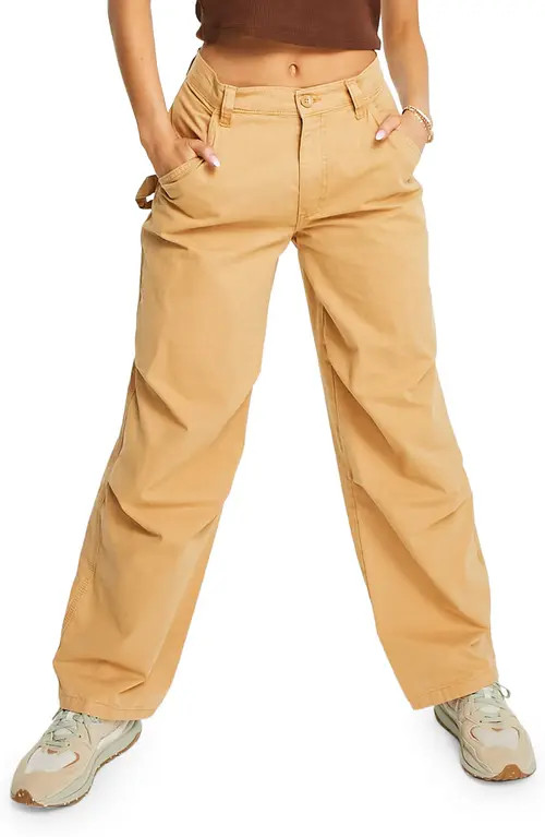 ASOS DESIGN Slouchy Cargo Pants in Camel at Nordstrom, Size 12 Us | Nordstrom
