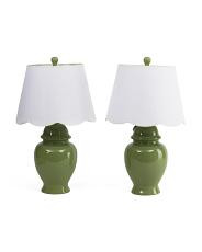 2pk 26in Ginger Jar Scalloped Shade Table Lamp Set | Home | TJ Maxx | TJ Maxx