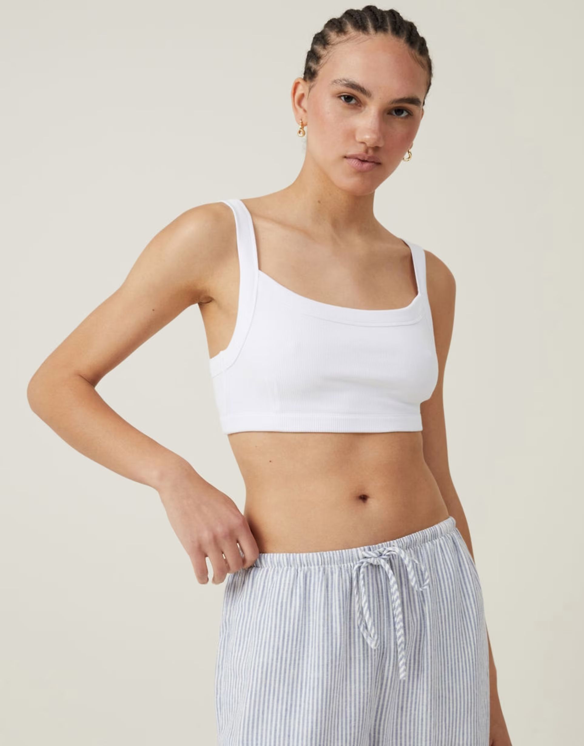 Cotton:On Cory micro crop tank in white | ASOS (Global)