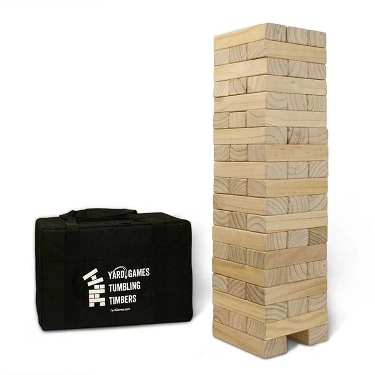 Yard Games Giant Tumbling Timbers Wood Stacking Party Tailgate Backyard Game Indoor Outdoor with ... | Wayfair North America