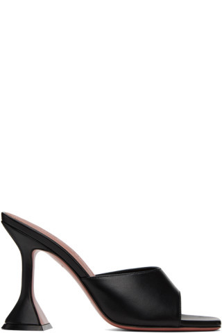 Black Lupita Slipper Heeled Sandals | SSENSE