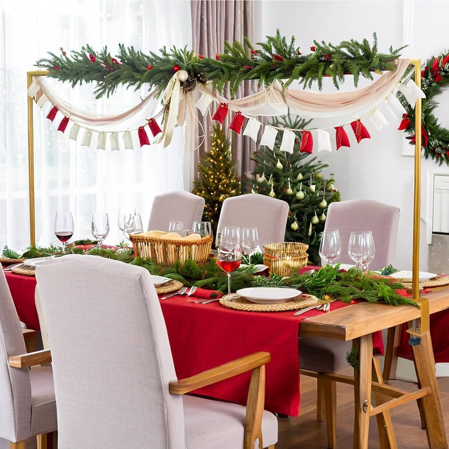 Over The Table Rod Stand with Clamps Adjustable 47"-98" Length 30"-43" Height Gold Table Arch Sta... | Amazon (US)