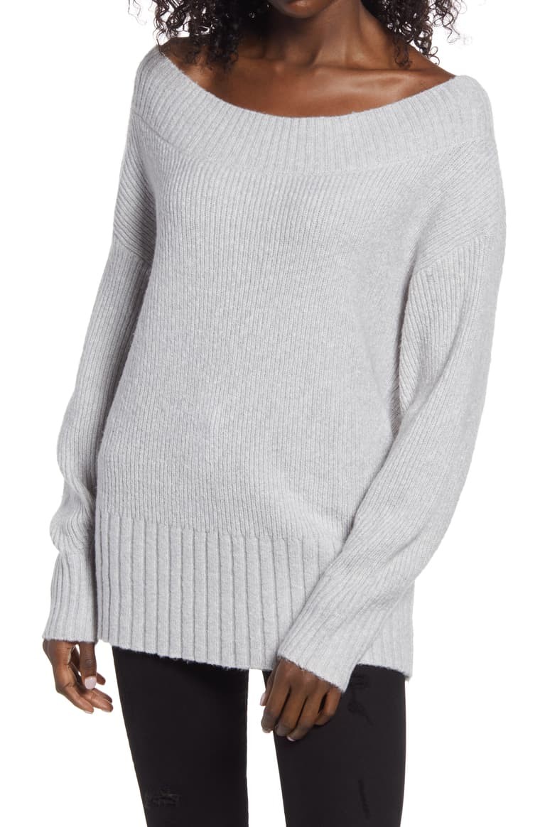 Ribbed Off the Shoulder Sweater | Nordstrom