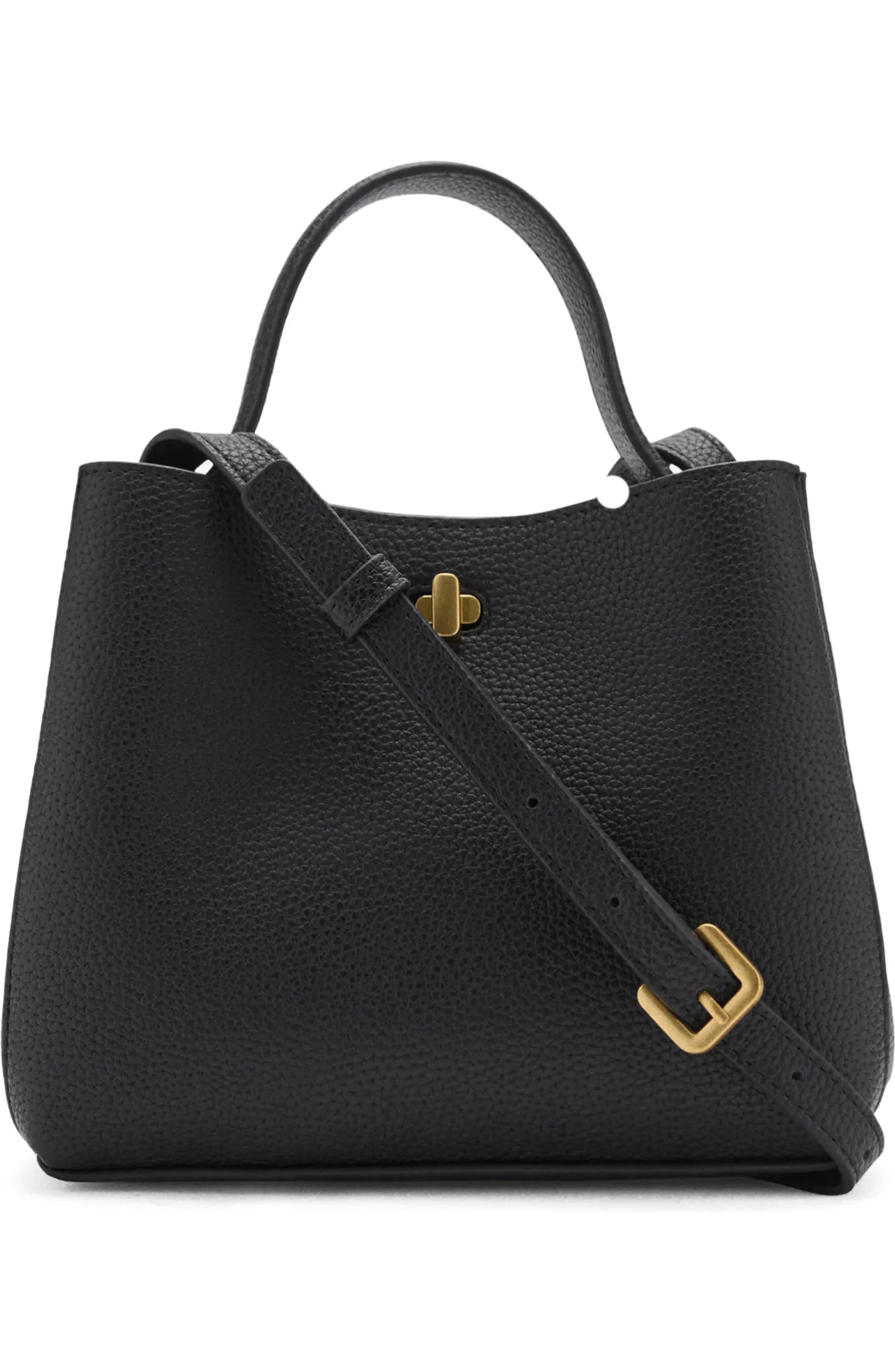 MANGO Mini Faux Leather Top Handle Bag | Nordstrom | Nordstrom