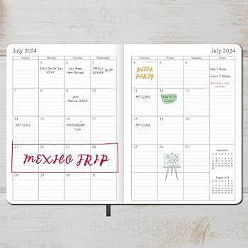 2024-2025 Academic Planner - Weekly and Monthly Planner July 2024 to June 2025, Vegan Leather Cov... | Amazon (US)