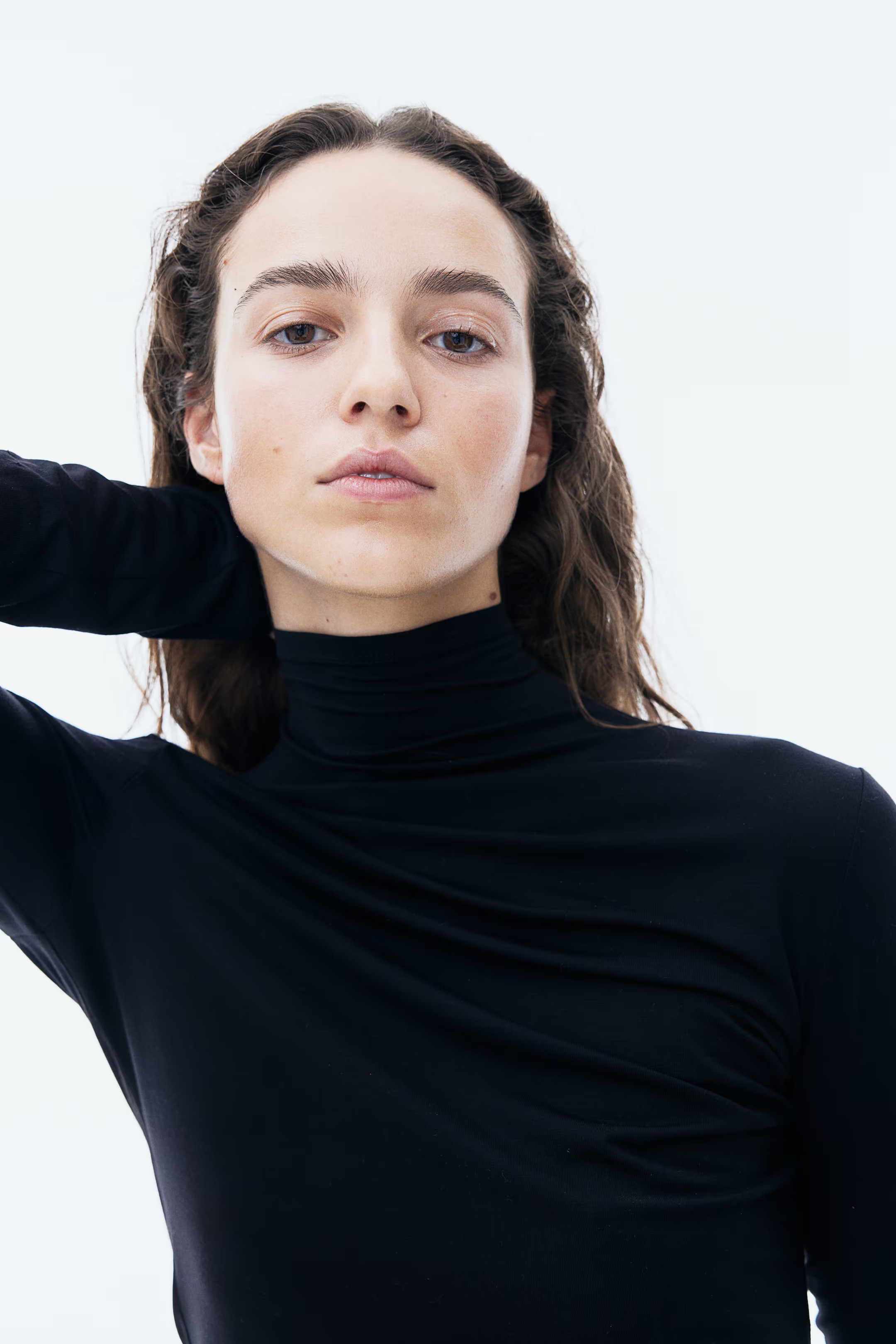 Lyocell-Shirt mit Turtleneck - Hellbeige - Ladies | H&M AT | H&M (DE, AT, CH, NL, FI)
