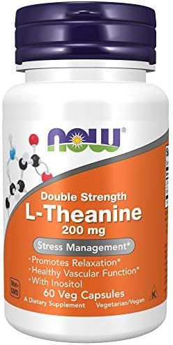 NOW Supplements, L-Theanine 200 mg with Inositol, Stress Management*, 60 Veg Capsules | Amazon (US)