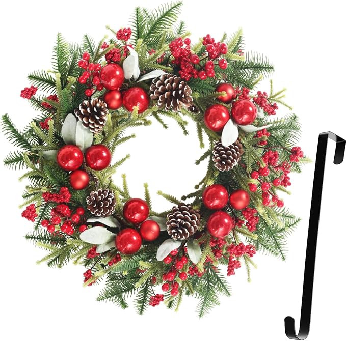 Super Holiday Artificial Christmas Wreath, Front Door Wreaths Decorations for Home, Party, Holida... | Amazon (US)