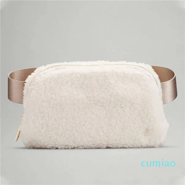 Outdoor Sports Bags Lu Belt Bag Women Men Winter Plush Waist Bag Ladies Sport Gym Elastic Adjusta... | DHGate