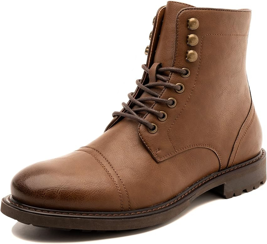 Motorcycle Combat Work Boots for Man - Casual Oxford Boots mens | Amazon (US)