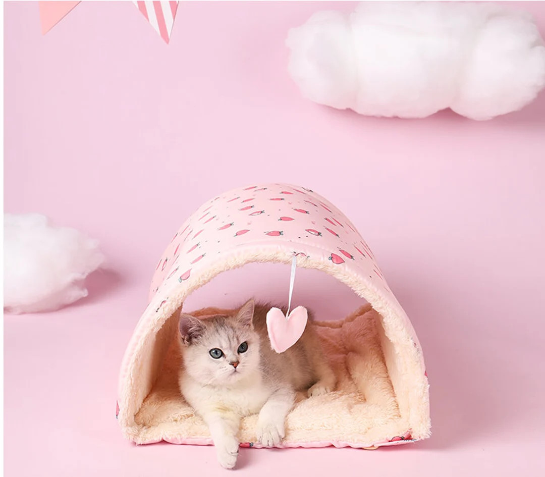 Strawberry Cat Tunnel Bed | Etsy (US)