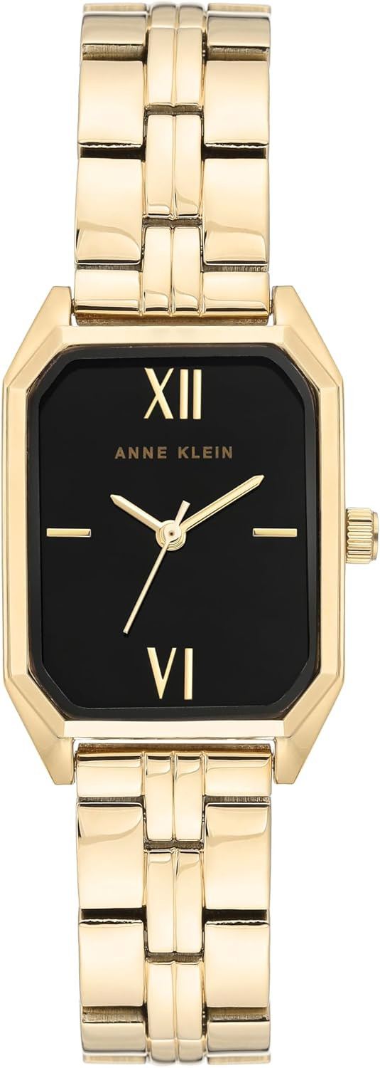 Anne Klein Women's Japanese Quartz Dress Watch with Metal Strap, Gold, 14 (Model: AK/3774BKGB) | Amazon (US)
