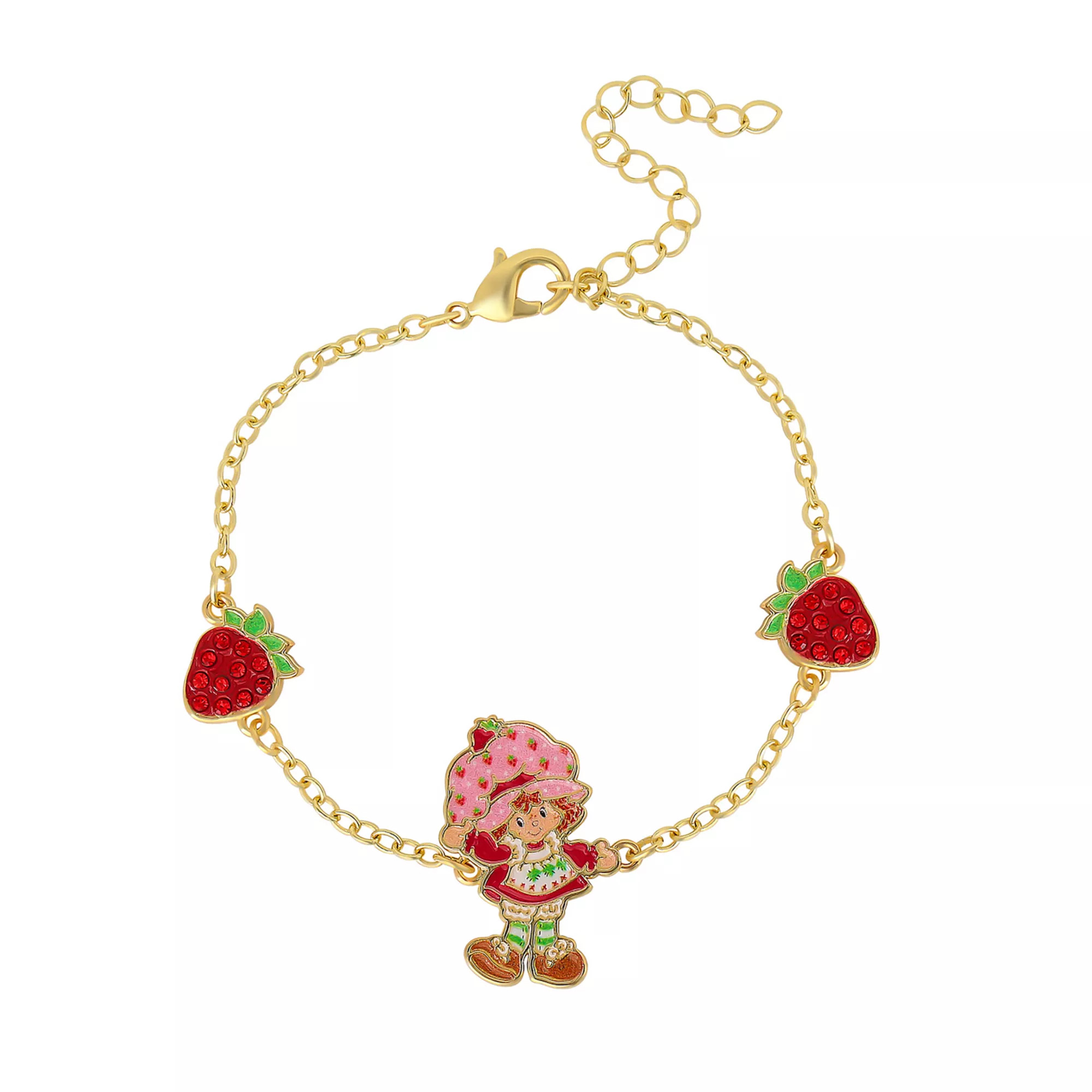 Strawberry Shortcake 18k Gold Flash Plated Crystal Station Bracelet | Kohl's
