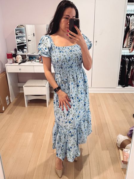 Love this as an Easter dress and they have matching family versions! On sale under $25. I sized up to a medium for my postpartum body and will wear this to a baptism in the spring. A cute floral dress for many different occasions. 

#LTKSeasonal #LTKbump #LTKwedding