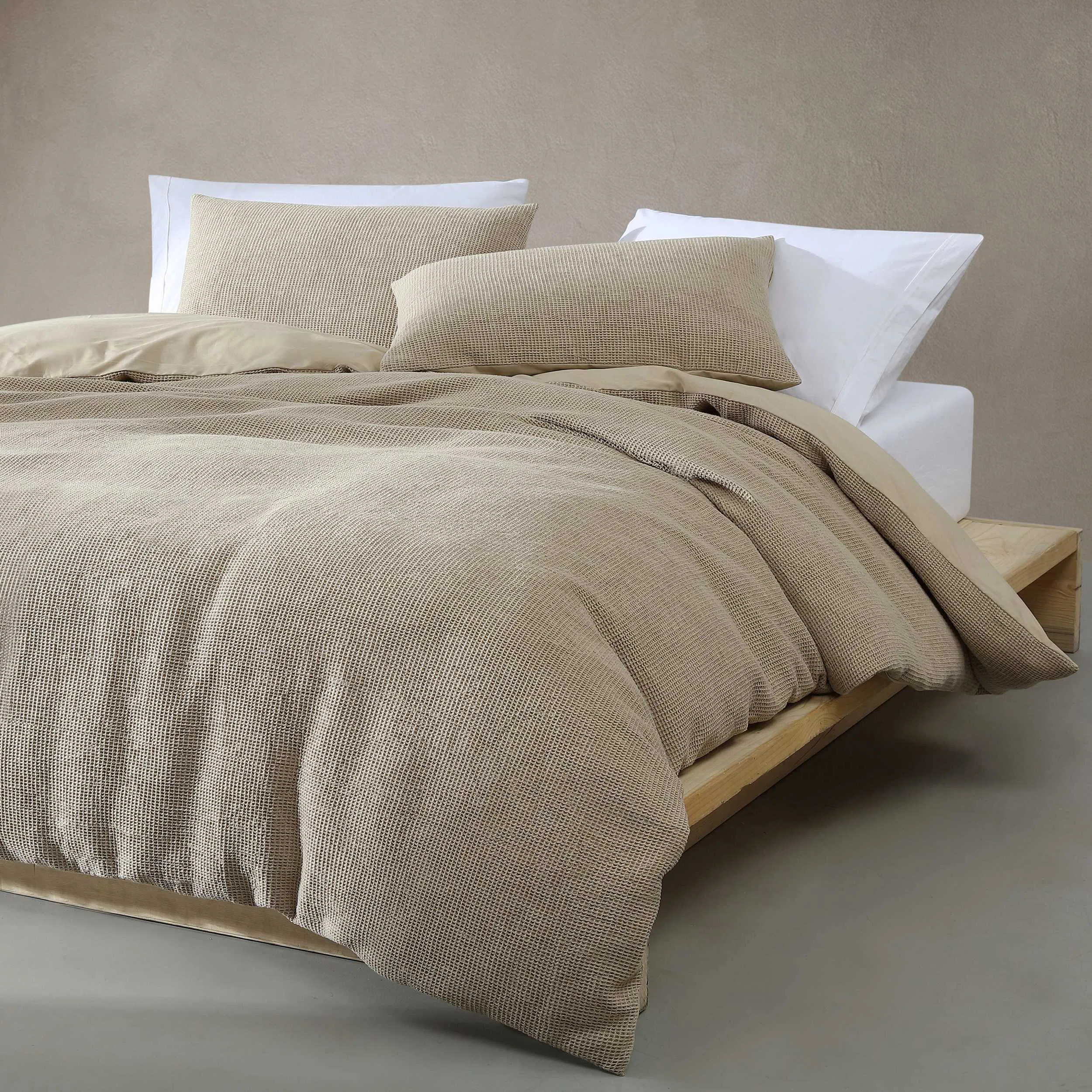 Calvin Klein Microwaffle Solid Reversible 3 Piece Duvet Cover Set | Wayfair North America