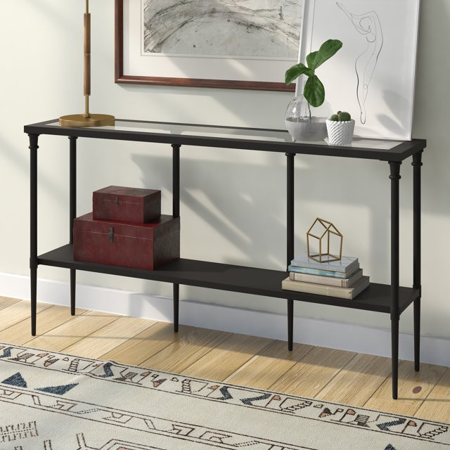 Evelyn&Zoe Modern 55" Console Table with Solid Metal Shelf | Walmart (US)