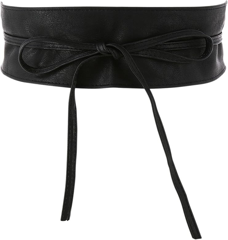 FASHIONGEN - Woman leatherette waisband Obi Belt, MICA      
 Faux Leather | Amazon (US)