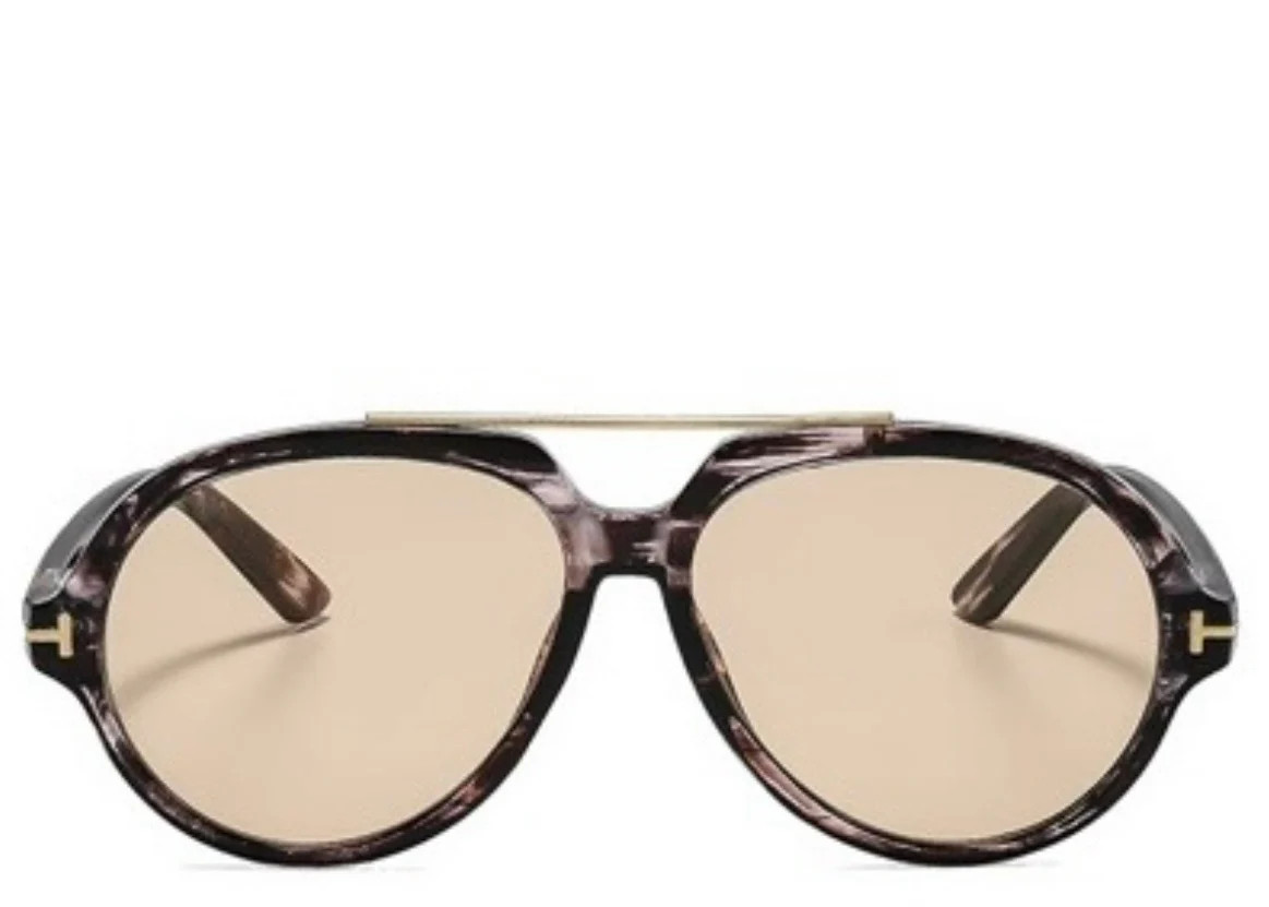 Cuba Oversized Champagne Sunglasses | Jewel Boutique