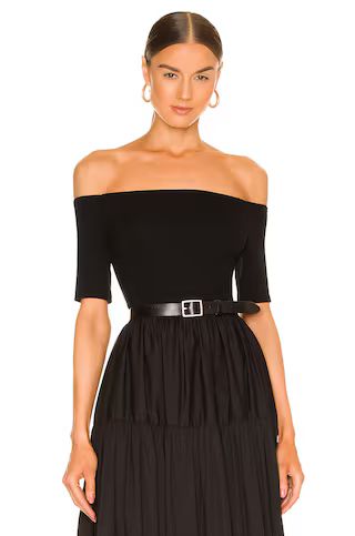 Enza Costa Half Sleeve Top in Black from Revolve.com | Revolve Clothing (Global)