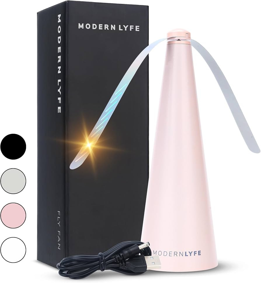Fly Fans for Tables by Modern Lyfe - AA Battery & USB Powered - Fly Swatter Outdoor Camping Acces... | Amazon (US)